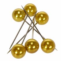 Itens Alfinetes cabeça pérola ouro Ø20mm 90mm