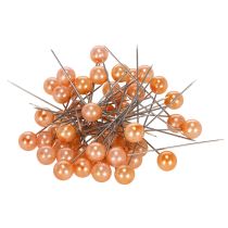 Itens Alfinetes de contas laranja Ø10mm 60mm