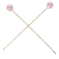 Itens Agulhas com ponta de pérola rosa Ø4mm 4cm 150 unidades