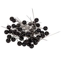 Itens Alfinetes de contas preto Ø10mm 60mm