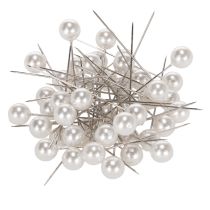 Itens Alfinetes de cabeça de pérola branco Ø10mm 60mm
