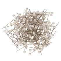 Itens Alfinetes com cabeça de pérola branca, Ø4mm, 40mm