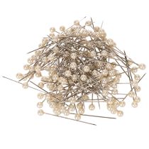 Itens Alfinetes com cabeça de pérola Ø4mm 40mm Champagne