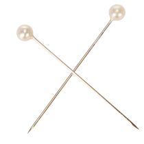 Itens Alfinetes com cabeça de pérola Ø4mm 40mm Champagne