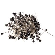 Itens Alfinetes florais com cabeça de pérola preta, Ø4mm, 40mm, 150 peças