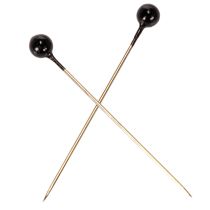 Itens Alfinetes florais com cabeça de pérola preta, Ø4mm, 40mm, 150 peças
