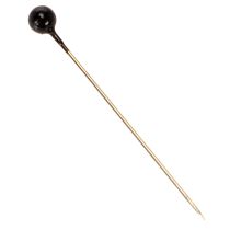 Itens Alfinetes florais com cabeça de pérola preta, Ø4mm, 40mm, 150 peças