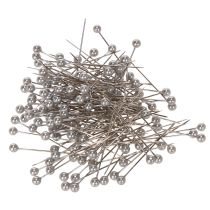 Itens Alfinetes decorativos e para arranjos florais com cabeça de pérola, prateados, Ø4mm, 40mm, 150 peças