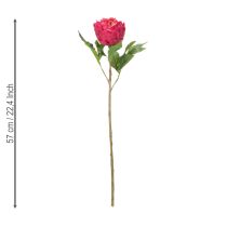 Itens Flor de peônia artificial para decoração de interiores elegante, 58 cm