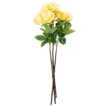 Itens Peônia artificial com flor grande para decoração de interiores com estilo floral atemporal, 60 cm, conjunto de 3 peças.