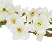 Itens Ramo de flor de pêssego creme artificial primavera 69cm