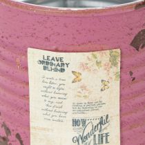 Itens Vaso de plantas decorativo, redondo, roxo, de metal, estilo vintage, Ø8cm, A7,5cm