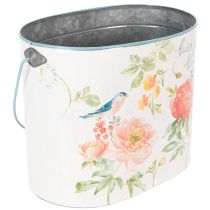 Itens Vaso oval vintage para decoração de primavera, em metal, 26/22/17 cm, conjunto de 3