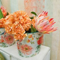 Itens Vaso para plantas oval vintage com decoração de mola de metal 27,5 cm