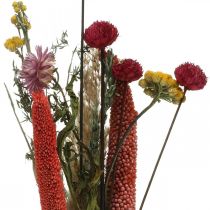 Buquê de flores secas com flores do prado rosa conjunto DIY H30-35cm