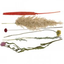 Itens Buquê decorativo de flores secas, conjunto DIY com mix de flores silvestres rosa, decoração criativa para mesa, 30-35 cm de altura.
