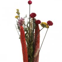 Buquê de flores secas com flores do prado rosa conjunto DIY H30-35cm