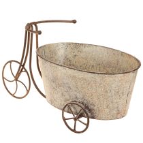 Itens Vaso para bicicleta para plantio de flores, bicicleta, cinza ferrugem, 34×16×18cm