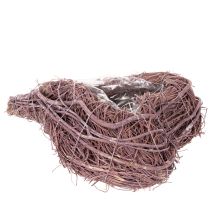 Itens Coração decorativo feito de galhos com folha de plantio, 20 cm, 2 peças