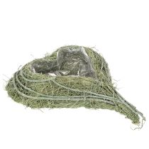 Itens Vaso em formato de coração feito de grama natural com revestimento para plantio, 38 cm