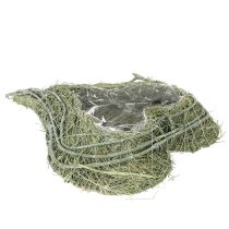 Itens Vaso em formato de coração feito de grama natural com folha para plantio, 38 cm