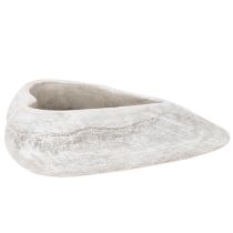 Itens Vaso decorativo em formato de coração, cinza; pequeno vaso em formato de coração, 19 cm