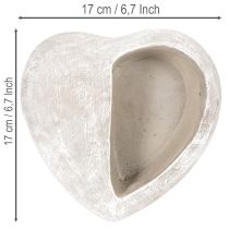 Itens Vaso decorativo em formato de coração, feito de pedra fundida, 17 cm