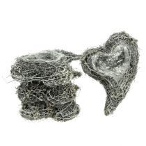 Itens Vaso decorativo em formato de coração com trepadeira, branco, ideia criativa para plantio em casa e para presentear, feito de filme plástico, conjunto com 4 unidades, 15 cm x 23 cm x 5 cm