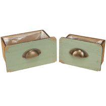 Itens Caixa para plantas decoração de gavetas de madeira 22/18cm conjunto de 2 peças