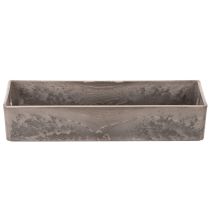 Itens Bandeja retangular compacta, versátil para decoração e plantio, 23 cm