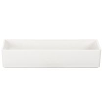 Itens Bandeja retangular com alças para armazenamento e decoração de mesa, 32 cm