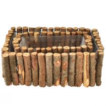Itens Caixa para plantas caixa de ervas de madeira bétula C23/28cm conjunto de 2