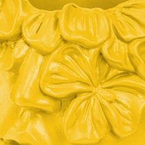 Itens Busto de cabeça de planta em poliresina amarelo 13,5×13×14cm