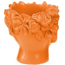 Itens Cabeça de planta Busto Vaso de planta Laranja 13,5×13×14cm
