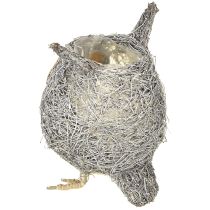 Itens Cesta para plantas coruja trepadeira branco lavado Ø14cm