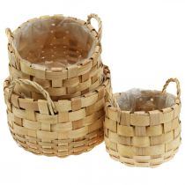 Cesto para plantas floreira cesto decorativo nature Ø18/23/29cm conjunto de 3