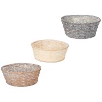 Itens Cesta de vime como elegante decoração floral para a sala de estar. Cesta de Páscoa, 23 cm, 6 peças.