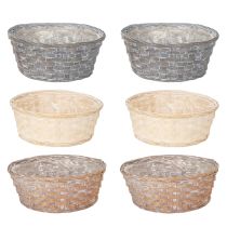Itens Cesta de vime como elegante decoração floral para a sala de estar. Cesta de Páscoa, 23 cm, 6 peças.