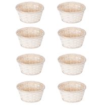 Itens Cestas de vime decorativas para design de interiores versátil, 20 cm, conjunto de 8 peças