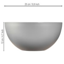 Itens Vaso plástico para plantas vaso floreira cinza Ø25cm H12cm