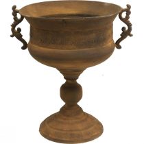 Vaso de xícara com aparência de ferrugem grande metal Ø29cm H39cm