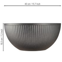 Itens Vaso para plantas plástico antracite Ø40cm A18,5cm