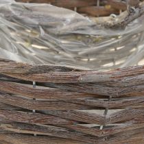 Itens Anéis de madeira rattan para plantas, cinza natural, Ø40/45cm, conjunto de 2.