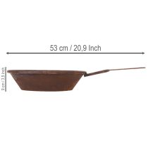 Itens Bandeja de plantio, vaso de metal cor ferrugem com alça, Ø31cm