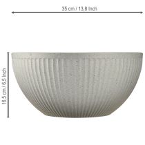 Itens Vaso para plantas, plástico cinza manchado, Ø35cm, A16,5cm