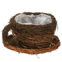 Itens Vaso para plantas copo palha trepadeiras natural marrom Ø20cm