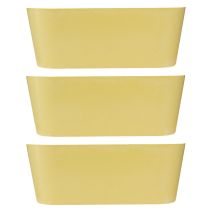 Itens Tigela para plantas tigela decorativa oval de plástico amarelo 27 × 11 × 10 cm 3 unidades