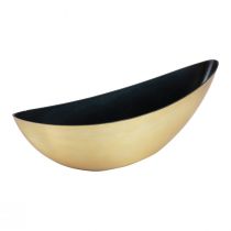 Vaso para plantas barco para plantas ouro preto 55×15×18cm