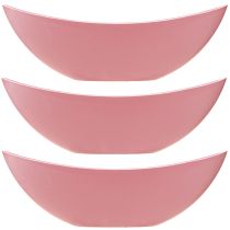 Itens Vaso de flores de plástico para barco planta rosa 28 × 9 × 9 cm 3 unidades