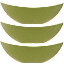 Itens Tigela decorativa de plástico para barco planta verde 28 × 9 × 9 cm 3 unidades
